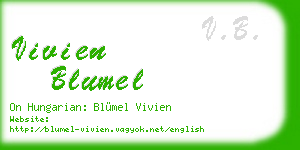 vivien blumel business card